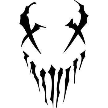 Samolepicí dekorace na vozidlo Samolepka strašidlo na auto a motorku, tuning nálepka (2135)