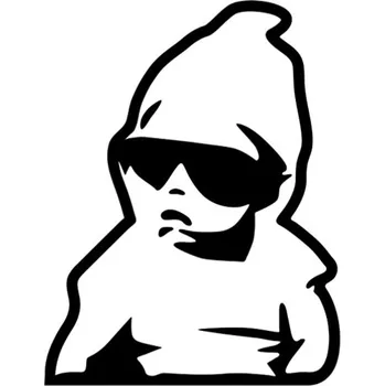 Samolepicí dekorace na vozidlo Samolepka hipster na auto a motorku, tuning nálepka (2173)