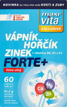 Maxi Vita Exclusive Vápník – Hořčík – Zinek Forte+ 60 tbl