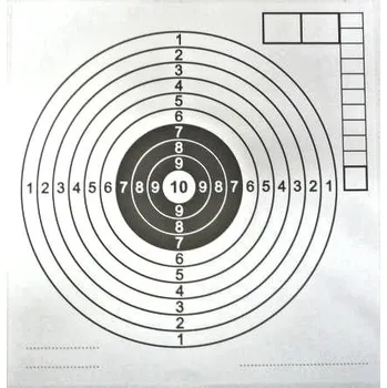 Sportovní střelba Terč vzduchovka papír 100 ks