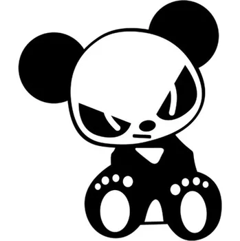 Samolepicí dekorace na vozidlo Samolepka angry panda na auto a motorku, tuning nálepka (2613)
