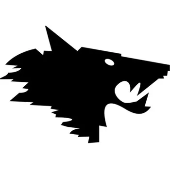 Samolepicí dekorace na vozidlo Samolepka hlava vlka na auto a motorku, tuning nálepka (4070)