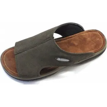 Pracovní obuv Lovecké pantofle kožené zeleno-hnědé vel. 41