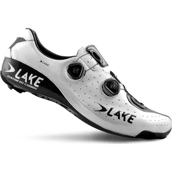 Pánské cyklistické tretry LAKE CX402 Carbon bílé/černé