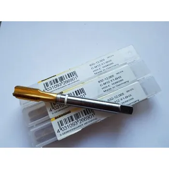 Závitořezný nástroj Strojní závitník M12x1 6HX - HSSE, typ 932, náběh C, povrch TIN (Gühring, DIN 371, náběh C - nejmenší)