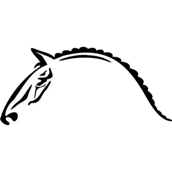 Samolepicí dekorace na vozidlo Samolepka kůň s hřívou na auto a motorku, tuning nálepka (3967)