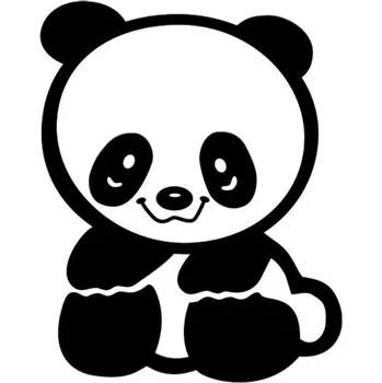Samolepicí dekorace na vozidlo Samolepka medvídek panda na auto a motorku, tuning nálepka (3919)