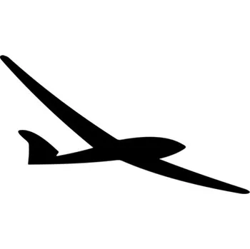 Samolepicí dekorace na vozidlo Samolepka silueta větroně na auto a motorku, tuning nálepka (3778)