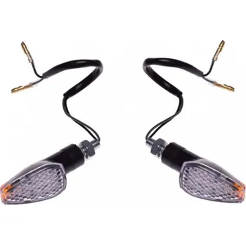 Osvětlení pro motocykl Blinkr LED diodový PEAK - černý (1ks)