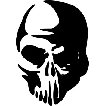 Samolepicí dekorace na vozidlo Samolepka skull na auto a motorku, tuning nálepka (4292)