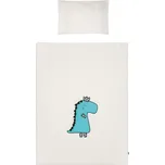 3-dílné ložní povlečení Belisima Dino 3D 100/135 smetanovo-tyrkysové