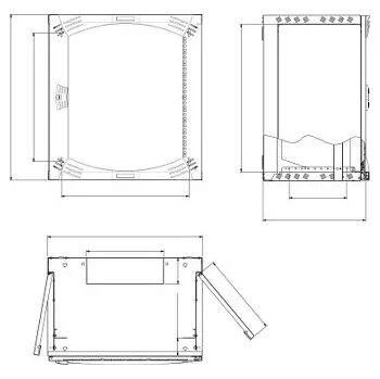 Rozvaděč NSYOPB21U6F CaSys, 19" nástěnná datová skříň, 21U, 1, Schneider Electric