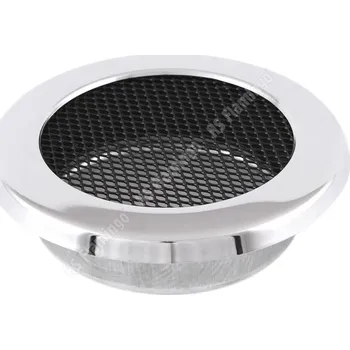 Větrací mřížka Krbová mřížka kulatá 100mm chrom