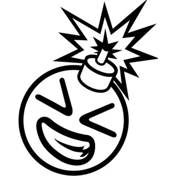 Samolepicí dekorace na vozidlo Samolepka bomba smajlík na auto a motorku, tuning nálepka (1553)