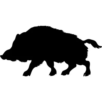 Samolepicí dekorace na vozidlo Samolepka silueta prase na auto a motorku, tuning nálepka (3830)