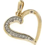 Zlatnictví U Kostela Zlatý přívěsek srdíčko se zirkony 0416 293289488