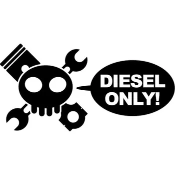 Samolepicí dekorace na vozidlo Samolepka diesel only na auto a motorku, tuning nálepka (25157)