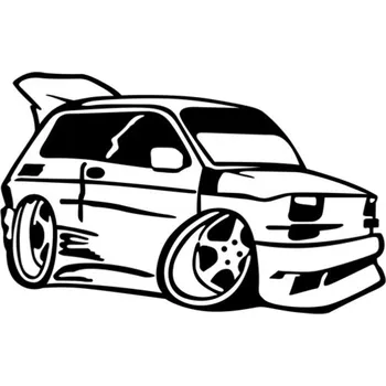 Samolepicí dekorace na vozidlo Samolepka Fiat 126 na auto a motorku, tuning nálepka (3549)