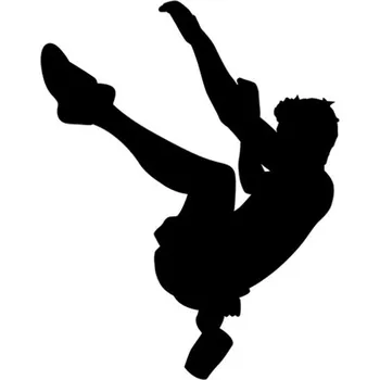 Samolepicí dekorace na vozidlo Samolepka silueta lezectví na auto a motorku, tuning nálepka (3291)