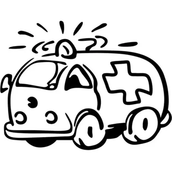 Samolepicí dekorace na vozidlo Samolepka sanitka na auto a motorku, tuning nálepka (3467)
