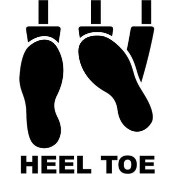 Samolepicí dekorace na vozidlo Samolepka Heel-Toe na auto a motorku, tuning nálepka (4671)