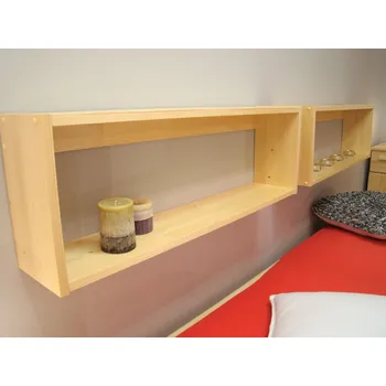 Zrcadlo dřevěná hranatá police z masivu NANA (moderní police na zeď NANA masiv)