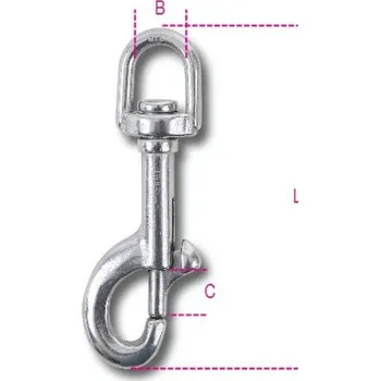 Stahovací páska HÁK KARABINKA BLESKOVÁ S OTOČ.-MODEL 8264.16MM AISI316 (HÁK KARABINKA BLESKOVÁ S OTOČ.-MODEL 8264.16MM AISI316)