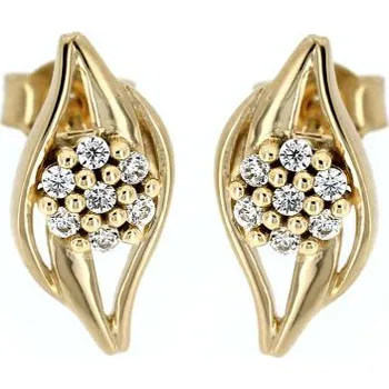 Náušnice Zlatnictví U Kostela Dámské zlaté náušnice se zirkony GE0552 303042490