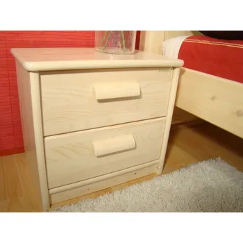 Noční stolek dřevěný šuplíkový noční stolek z masivu MARTINA (šuplík noční stolek masiv smrk MARTINA)