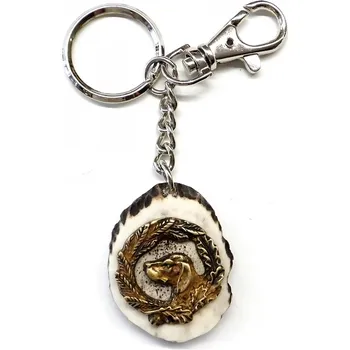 Přívěsek Klíčenka ZUBÍČEK parohová řez motiv - pes