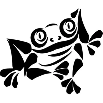 Samolepicí dekorace na vozidlo Samolepka žabička na auto a motorku, tuning nálepka (2493)