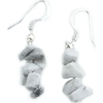 Drahý kámen RiverCzech. Náušnice z přírodního bílého kamene Magnezitu. 5000503