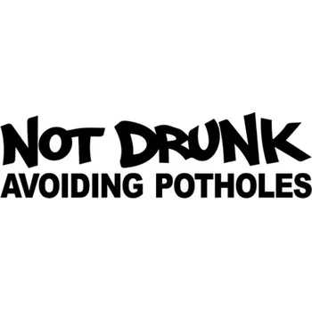 Samolepicí dekorace na vozidlo Samolepka NOT DRUNK na auto a motorku, tuning nálepka (2147)