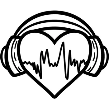 Samolepicí dekorace na vozidlo Samolepka hudba na auto a motorku, tuning nálepka (2508)