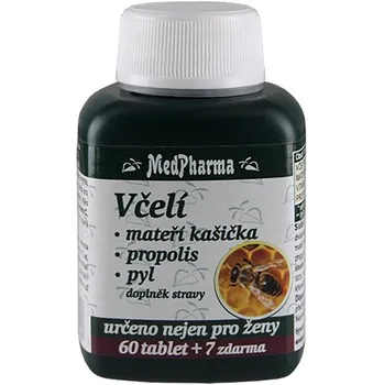 Přírodní produkt MedPharma Včelí mateří kašička s propolisem a pylem 67 tbl.