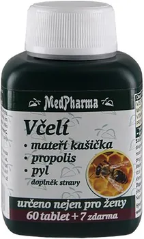 Přírodní produkt MedPharma Včelí mateří kašička s propolisem a pylem 67 tbl.
