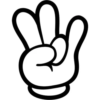 Samolepicí dekorace na vozidlo Samolepka ruka na auto a motorku, tuning nálepka (2511)