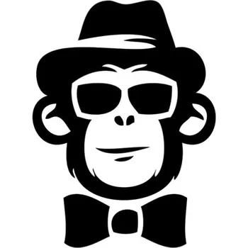 Samolepicí dekorace na vozidlo Samolepka opičák na auto a motorku, tuning nálepka (2243)