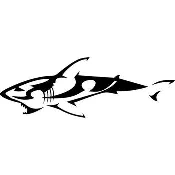 Samolepicí dekorace na vozidlo Samolepka žralok na auto a motorku, tuning nálepka (3111)