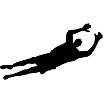 Samolepicí dekorace na vozidlo Samolepka silueta brankář na auto a motorku, tuning nálepka (3496)