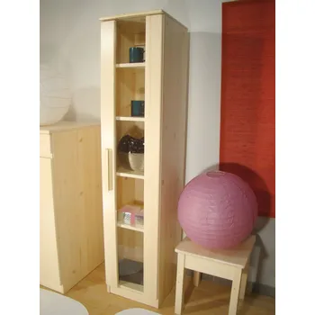 Knihovna prosklená skříň, vitrína masiv LIKA SKLO 170x38x40 (vitrína z masivu prosklená LIKA SKLO 170)