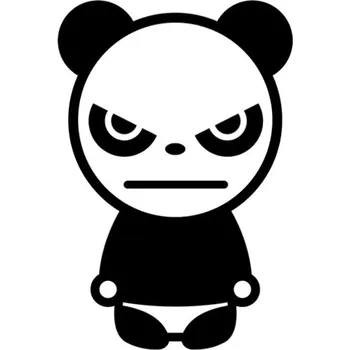 Samolepicí dekorace na vozidlo Samolepka angry panda na auto a motorku, tuning nálepka (2282)