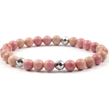 Náramek Moni dámský náramek rodonit hematit broušený