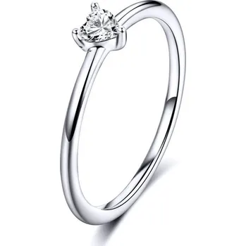 Prsten Elenys stříbrný prsten Křišťálové srdce Velikost: 8 (EU: 57-58)