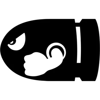 Samolepicí dekorace na vozidlo Samolepka Bullet Bill na auto a motorku, tuning nálepka (2749)