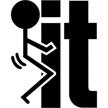 Samolepicí dekorace na vozidlo Samolepka nápis FUCK IT na auto a motorku, tuning nálepka (2256)