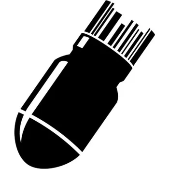 Samolepicí dekorace na vozidlo Samolepka bomba na auto a motorku, tuning nálepka (4664)