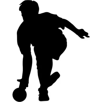 Samolepicí dekorace na vozidlo Samolepka silueta bowling na auto a motorku, tuning nálepka (4831)