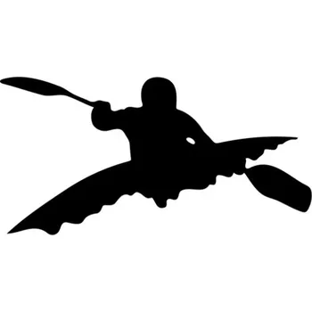 Samolepicí dekorace na vozidlo Samolepka silueta vodák na auto a motorku, tuning nálepka (3771)