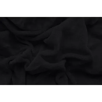 Prostěradlo Mikroplyšové-mikroflanelové prostěradlo černé 140x200x25